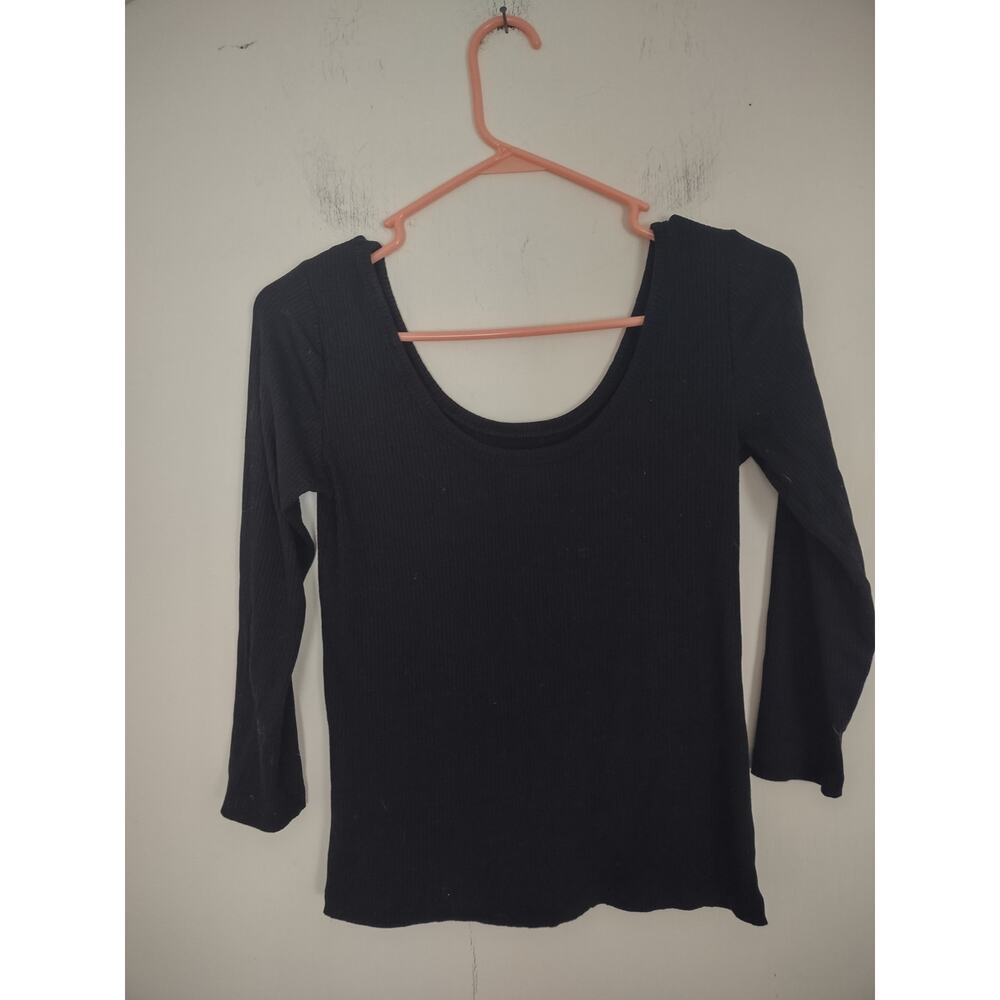 Banana republic factory ribbed black crop top Size Small Casual Balletcore - Picture 6 of 6